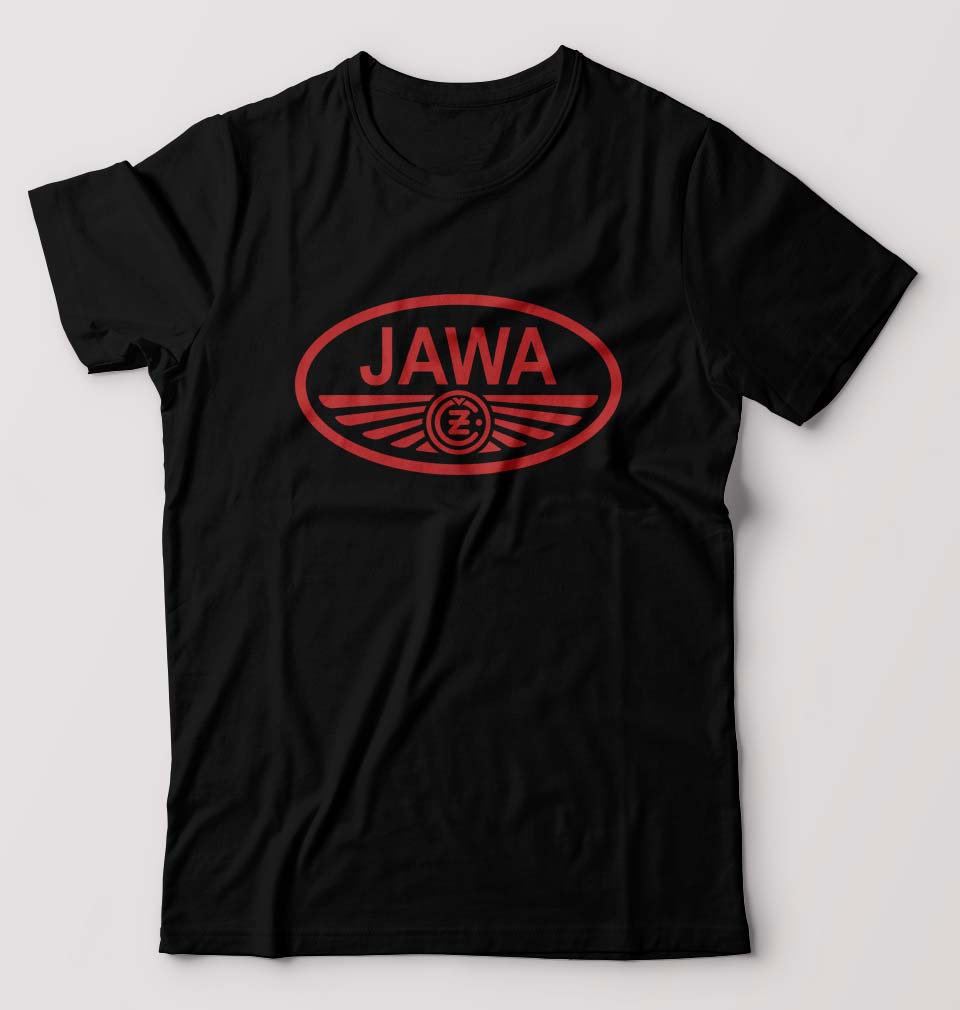 Jawa T-Shirt for Men-S(38 Inches)-Black-Ektarfa.online