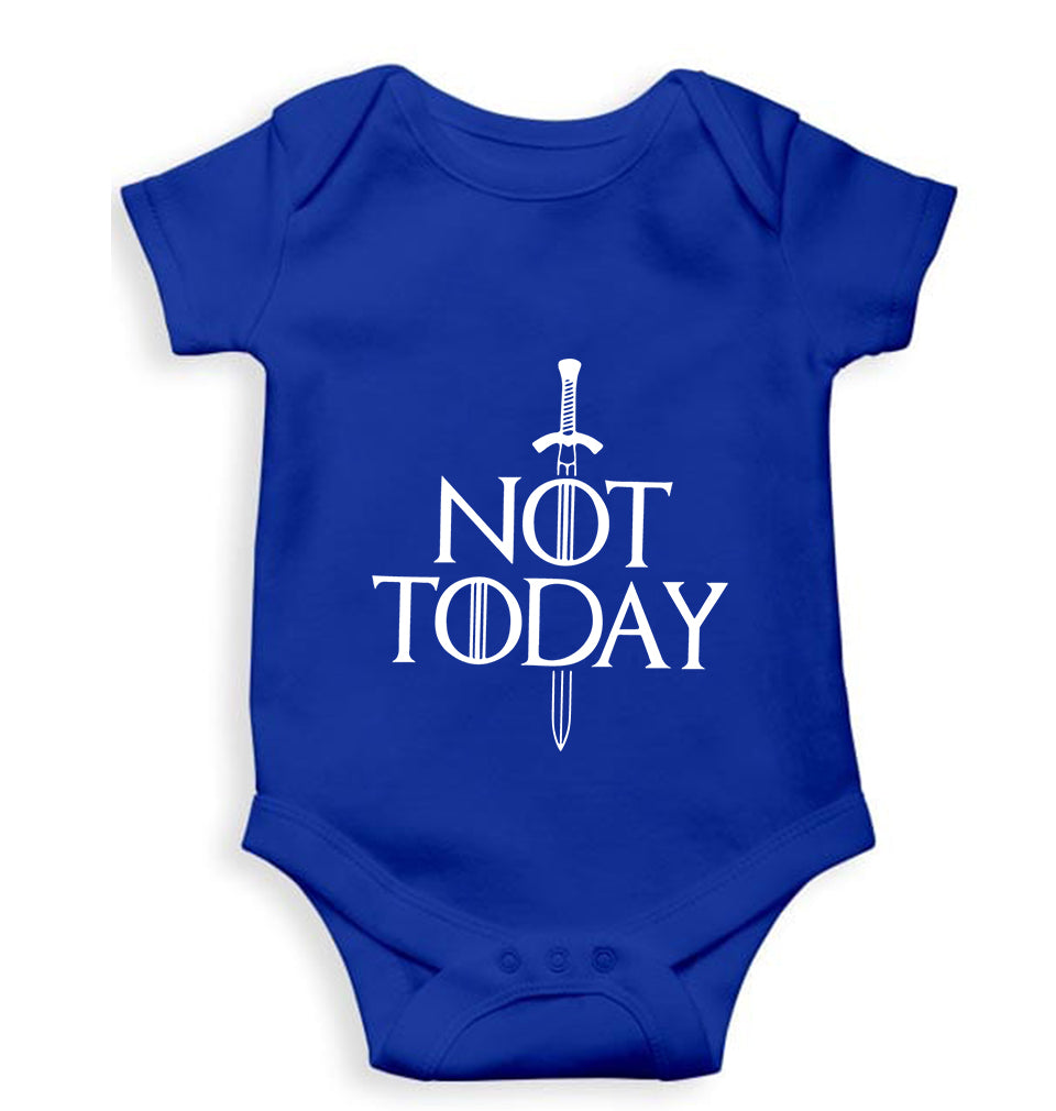 Not Today (GOT) Kids Romper For Baby Boy/Girl-0-5 Months(18 Inches)-Royal Blue-Ektarfa.online