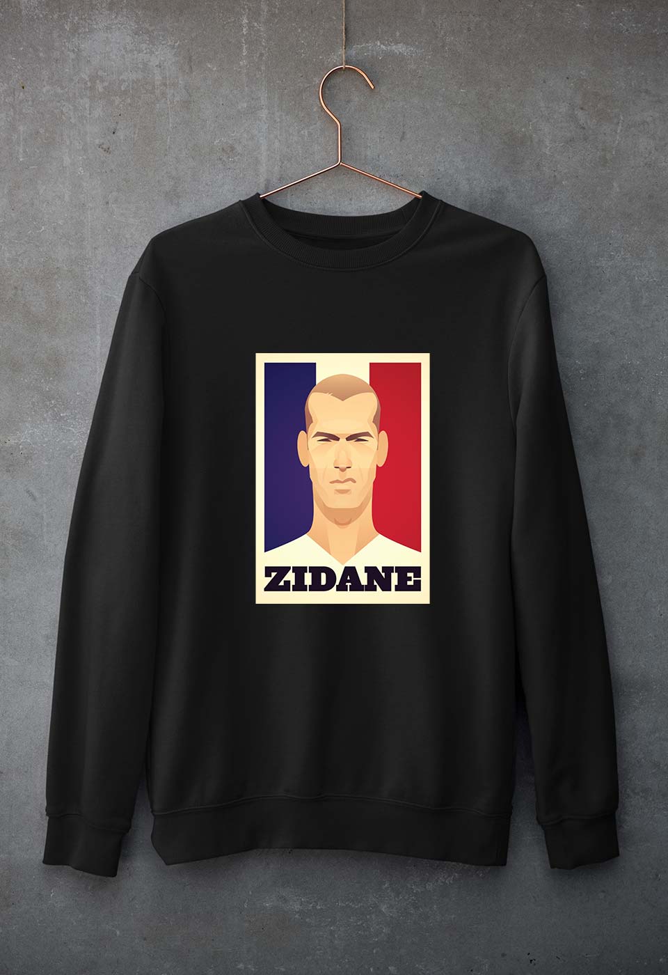 Zidane Unisex Sweatshirt for Men/Women-Black-Ektarfa.online