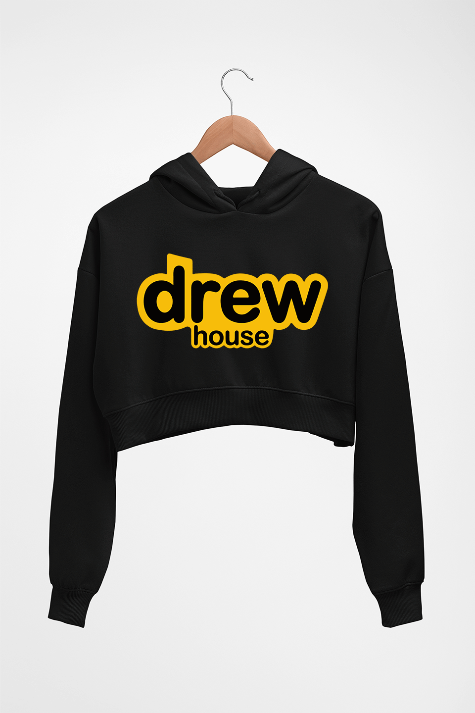 Drew House Crop HOODIE FOR WOMEN-Black-Ektarfa.online