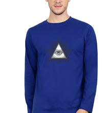 Load image into Gallery viewer, Eye Pyramid Full Sleeves T-Shirt for Men-S(38 Inches)-Royal Blue-Ektarfa.online

