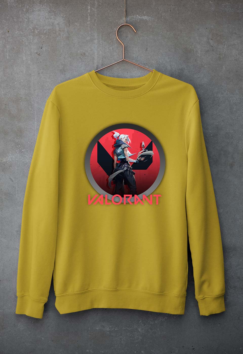 Valorant Unisex Sweatshirt for Men/Women-Mustard Yellow-Ektarfa.online