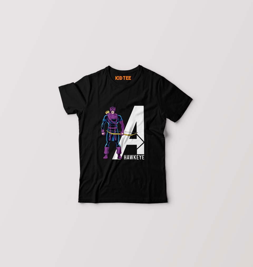 Hawkeye Kids T-Shirt for Boy/Girl-Black-Ektarfa.online