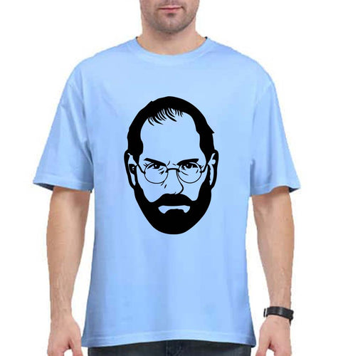 Steve Jobs Oversized T-Shirt for Men-Baby Blue-Ektarfa.online