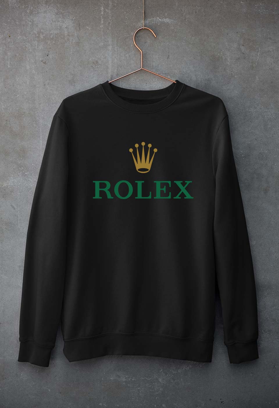 Rolex Unisex Sweatshirt for Men/Women-Black-Ektarfa.online