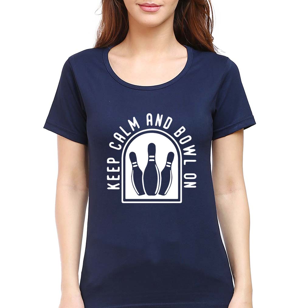 Bowling T-Shirt for Women-Navy Blue-Ektarfa.online