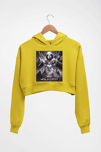 Moon Knight Crop HOODIE FOR WOMEN-Mustard Yellow-Ektarfa.online