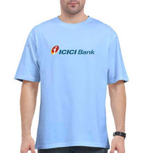 Load image into Gallery viewer, ICICI Bank Oversized T-Shirt for Men-Baby Blue-Ektarfa.online
