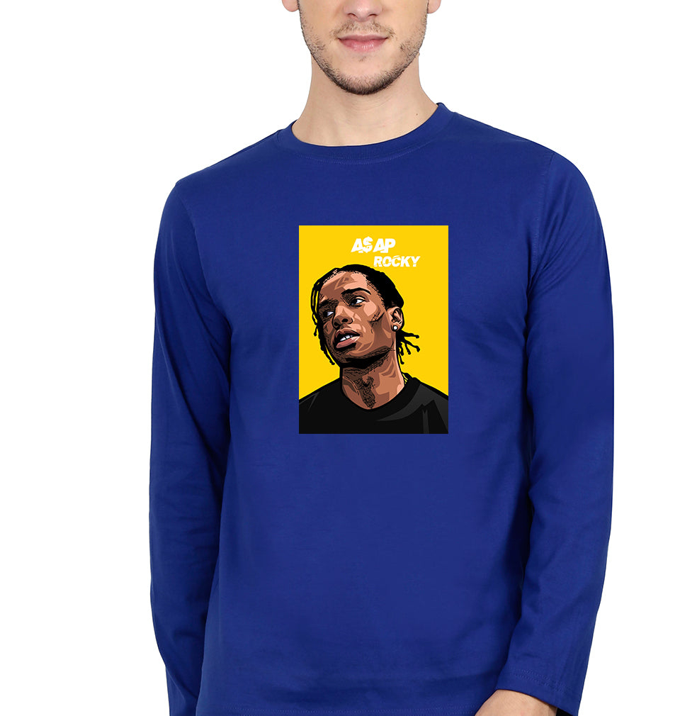 Asap Rocky Full Sleeves T-Shirt for Men-Royal Blue-Ektarfa.online