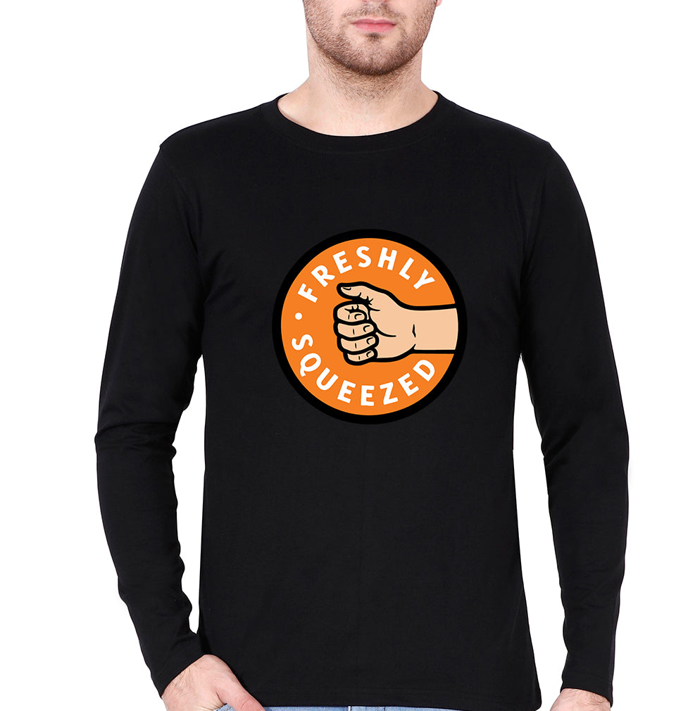 Orange Cassidy - Freshly Squeezed Full Sleeves T-Shirt for Men-Black-Ektarfa.online