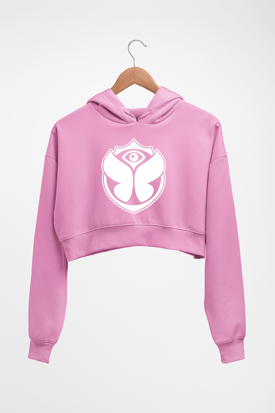Tomorrowland Crop HOODIE FOR WOMEN-Light Baby Pink-Ektarfa.online