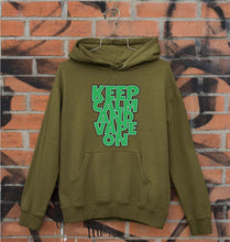 Load image into Gallery viewer, keep calm and vape on Unisex Hoodie for Men/Women-Olive Green-Ektarfa.online
