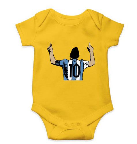 Messi Kids Romper For Baby Boy/Girl-0-5 Months(18 Inches)-Yellow-Ektarfa.online