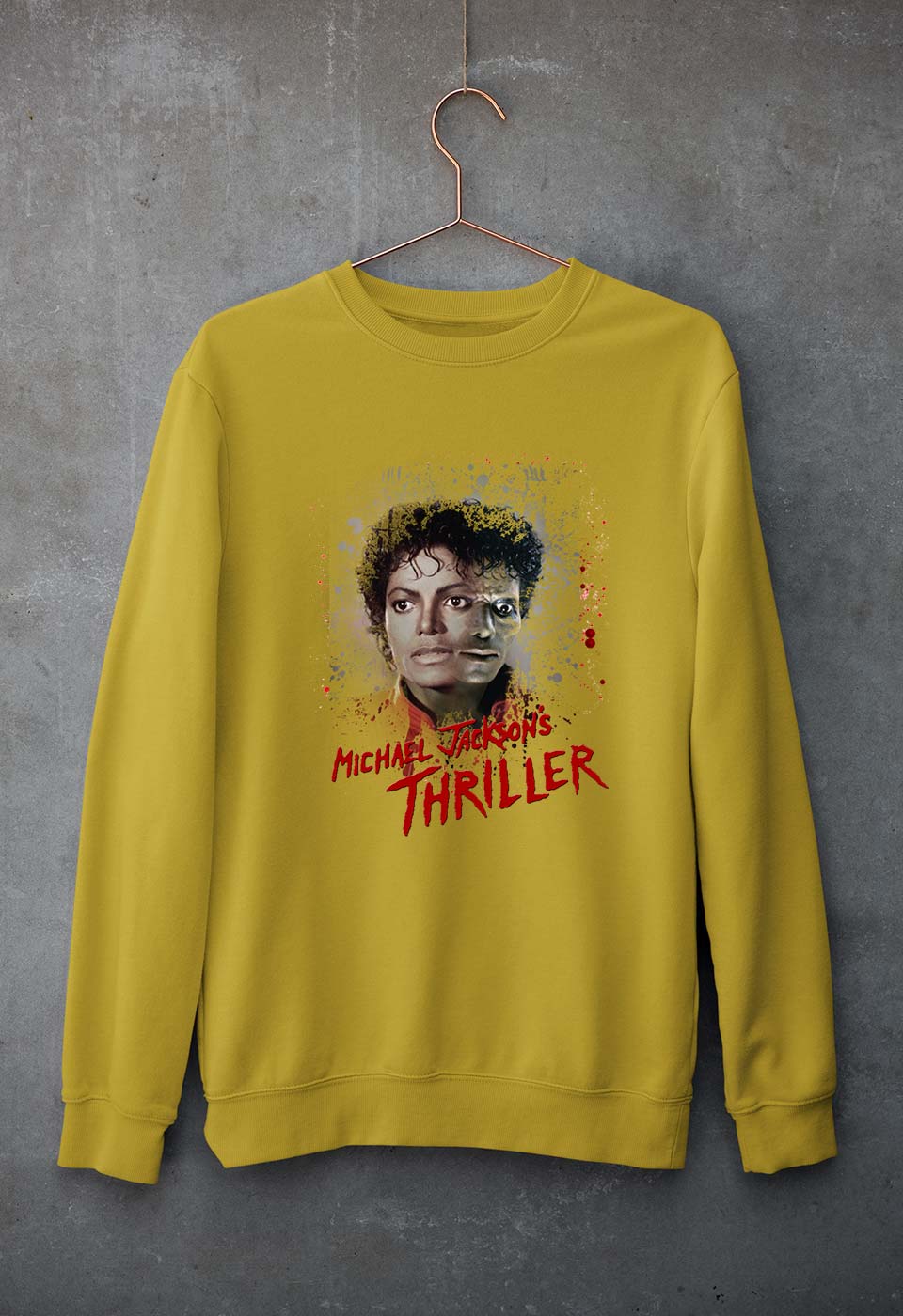 Thriller Unisex Sweatshirt for Men/Women-Mustard Yellow-Ektarfa.online