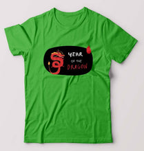 Load image into Gallery viewer, Dragon T-Shirt for Men-S(38 Inches)-flag green-Ektarfa.online
