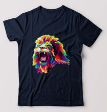 Load image into Gallery viewer, Lion T-Shirt for Men-Navy Blue-Ektarfa.online
