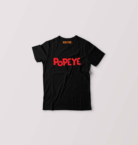 Popeye Kids T-Shirt for Boy/Girl-Black-Ektarfa.online