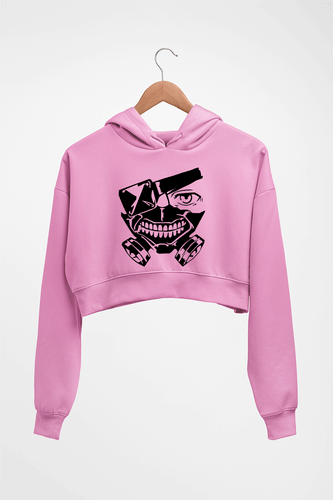 Tokyo Ghoul Crop HOODIE FOR WOMEN-Light Baby Pink-Ektarfa.online