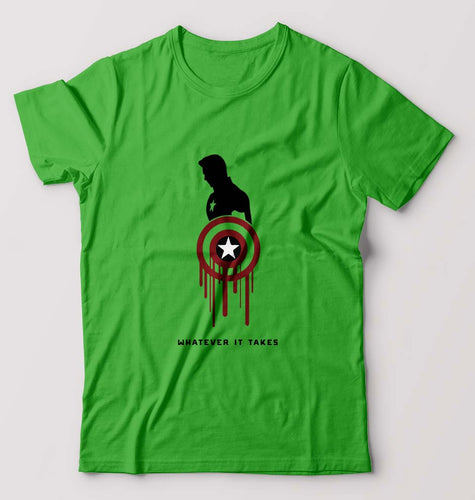 Captain America Superhero T-Shirt for Men-flag green-Ektarfa.online