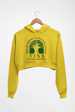 Load image into Gallery viewer, Tata Institute of Social Sciences (TISS) Crop HOODIE FOR WOMEN-Mustard Yellow-Ektarfa.online
