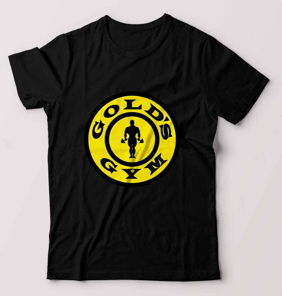 Gold's Gym T-Shirt for Men-S(38 Inches)-Black-Ektarfa.online