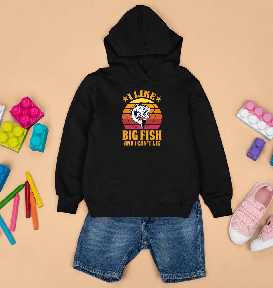 Fishing Kids Hoodie for Boy/Girl-Black-Ektarfa.online