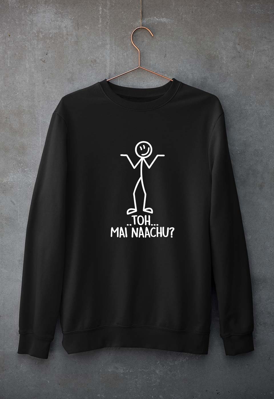 Nachu Funny Unisex Sweatshirt for Men/Women-S(40 Inches)-Black-Ektarfa.online