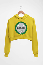 Load image into Gallery viewer, Benelli Crop HOODIE FOR WOMEN-Mustard Yellow-Ektarfa.online
