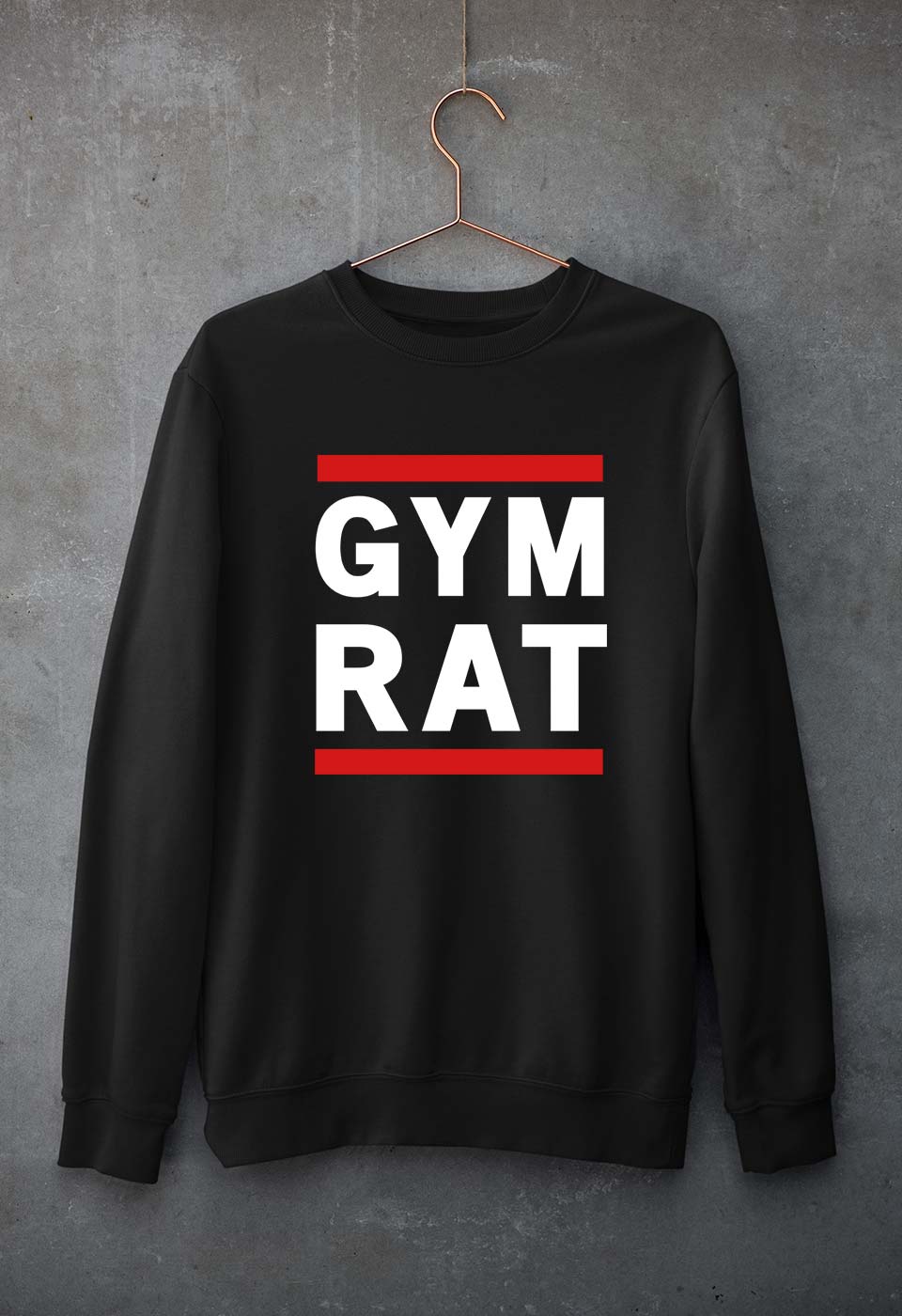 Gym Rat Unisex Sweatshirt for Men/Women-S(40 Inches)-Black-Ektarfa.online