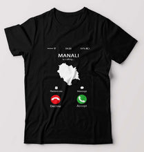 Load image into Gallery viewer, Manali Calling T-Shirt for Men-Black-Ektarfa.online
