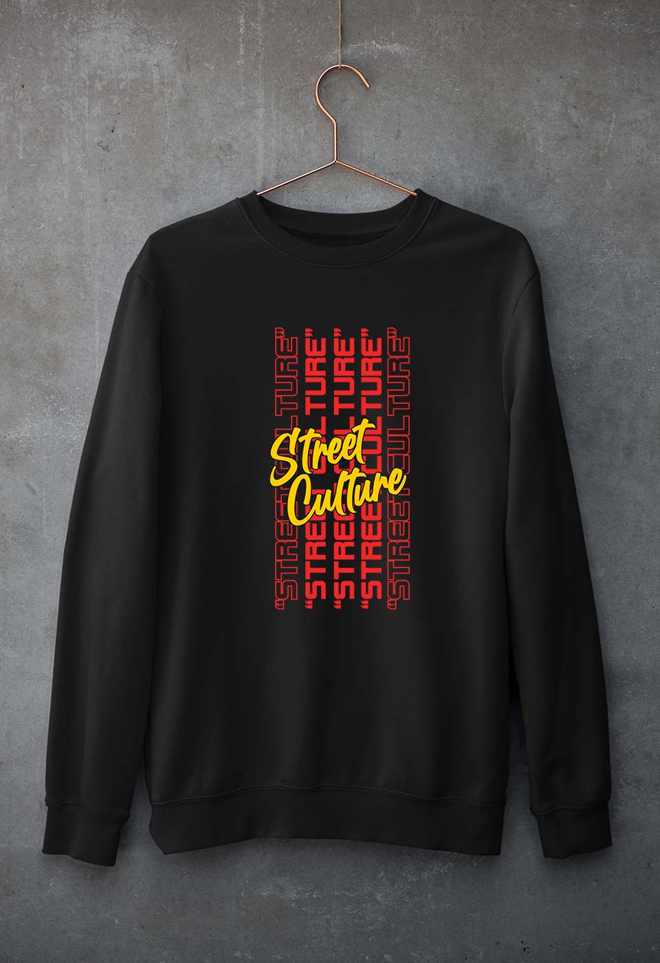 Street Culture Unisex Sweatshirt for Men/Women-S(40 Inches)-Black-Ektarfa.online