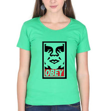 Load image into Gallery viewer, Obey T-Shirt for Women-XS(32 Inches)-Flag Green-Ektarfa.online
