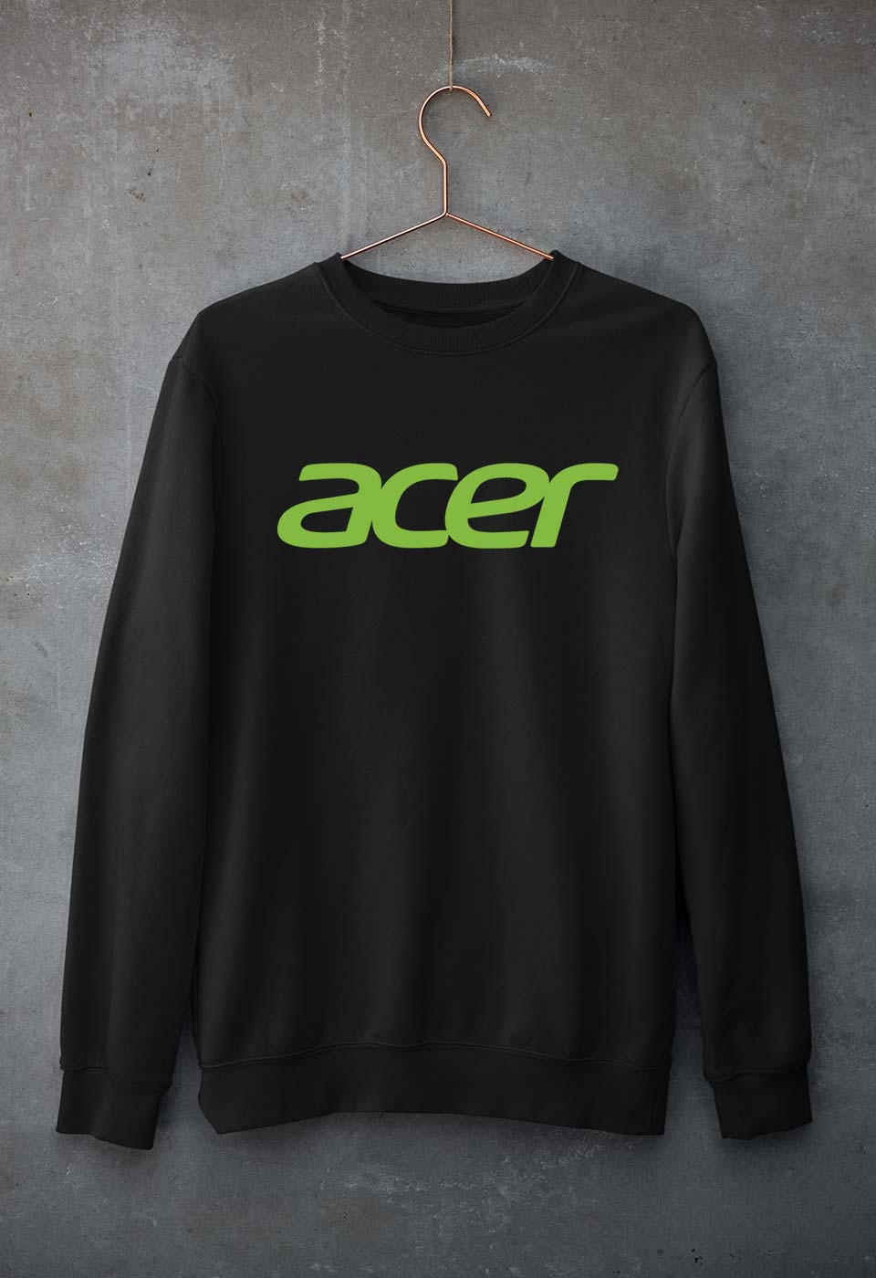 Acer Unisex Sweatshirt for Men/Women-S(40 Inches)-Black-Ektarfa.online