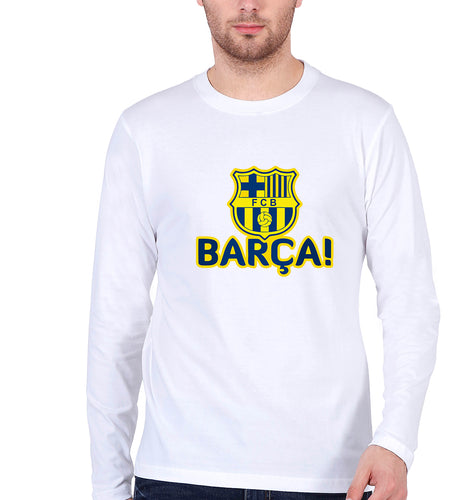FCB Full Sleeves T-Shirt for Men-White-Ektarfa.online