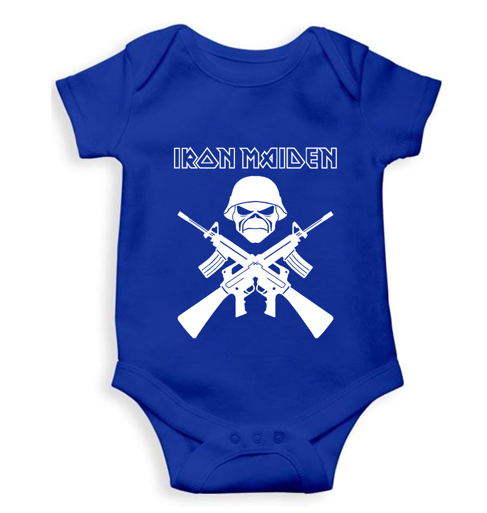 Iron Maiden Kids Romper For Baby Boy/Girl-0-5 Months(18 Inches)-Royal Blue-Ektarfa.online