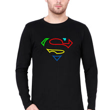 Load image into Gallery viewer, Superman Superhero Dad Full Sleeves T-Shirt for Men-Black-Ektarfa.online
