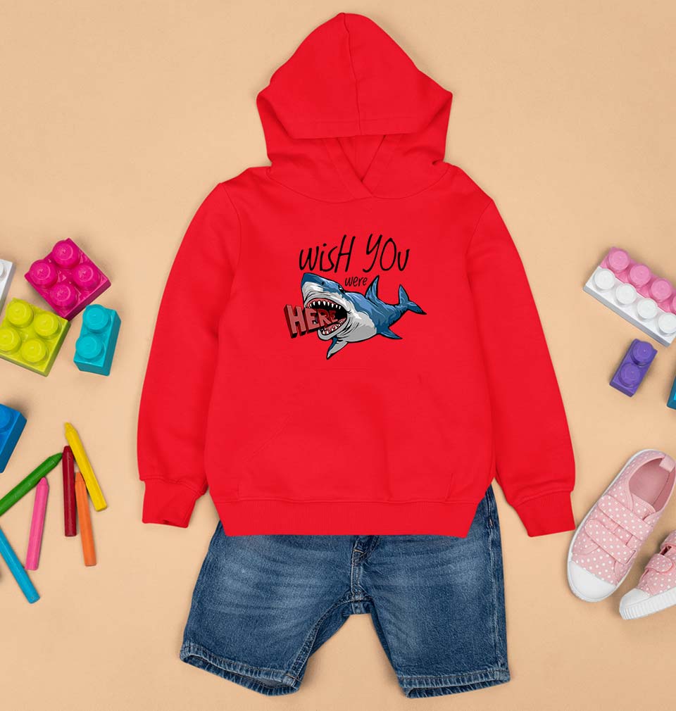 Shark Kids Hoodie for Boy/Girl-0-1 Year(22 Inches)-Red-Ektarfa.online