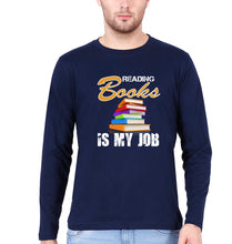 Load image into Gallery viewer, Books Full Sleeves T-Shirt for Men-Navy Blue-Ektarfa.online
