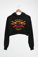 Load image into Gallery viewer, Indiana Jones Crop HOODIE FOR WOMEN-Black-Ektarfa.online
