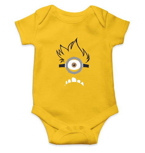 Evil Minion Kids Romper For Baby Boy/Girl-0-5 Months(18 Inches)-Yellow-Ektarfa.online