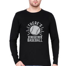 Load image into Gallery viewer, Baseball Full Sleeves T-Shirt for Men-Black-Ektarfa.online
