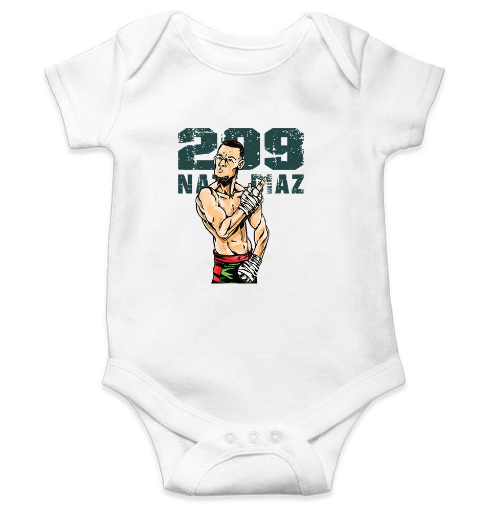 Nate Diaz UFC Kids Romper For Baby Boy/Girl-0-5 Months(18 Inches)-White-Ektarfa.online