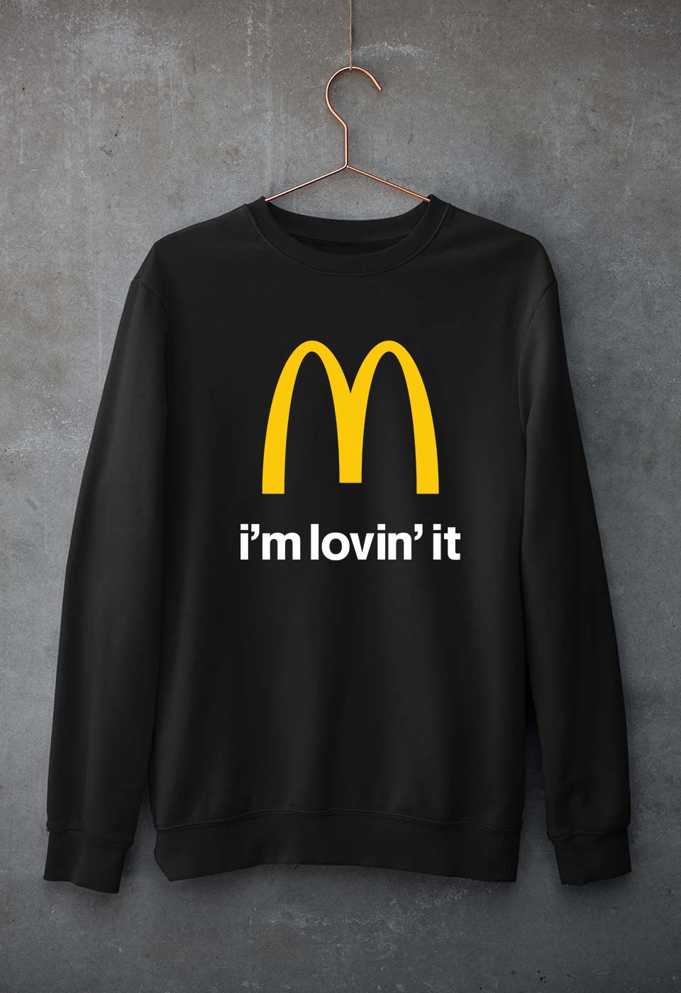 McDonald’s Unisex Sweatshirt for Men/Women-S(40 Inches)-Black-Ektarfa.online