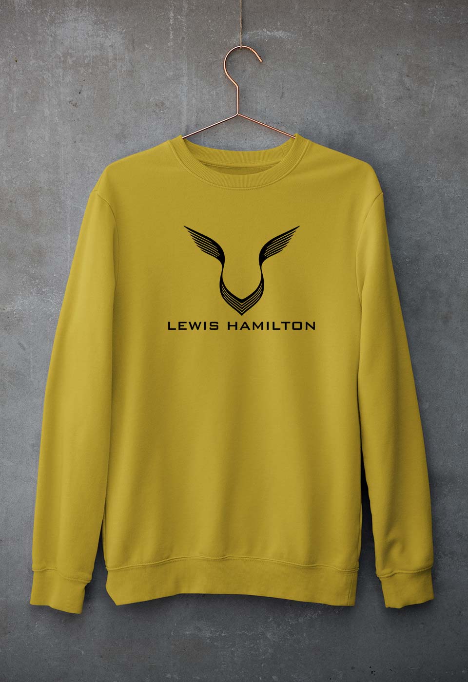 Lewis Hamilton F1 Unisex Sweatshirt for Men/Women-Mustard Yellow-Ektarfa.online