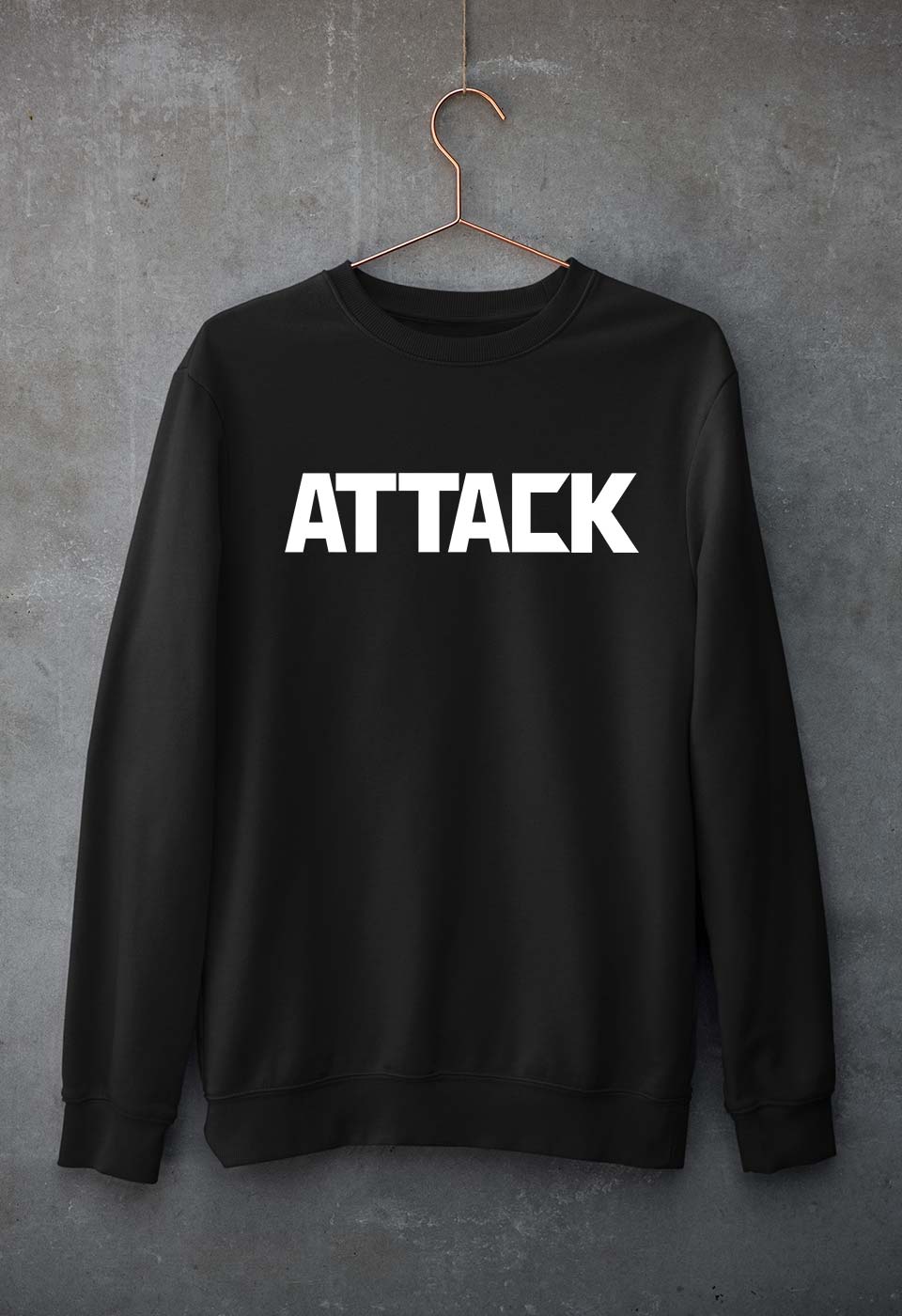 Attack Unisex Sweatshirt for Men/Women-Black-Ektarfa.online