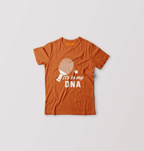 Table Tennis (TT) DNA Kids T-Shirt for Boy/Girl-0-1 Year(20 Inches)-Orange-Ektarfa.online