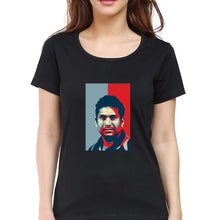 Load image into Gallery viewer, Sachin Tendulkar T-Shirt for Women-Black-Ektarfa.online
