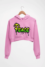 Load image into Gallery viewer, Graffiti Peace Crop HOODIE FOR WOMEN

