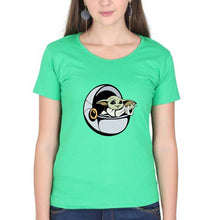 Load image into Gallery viewer, Yoda Star Wars T-Shirt for Women-XS(32 Inches)-Flag Green-Ektarfa.online
