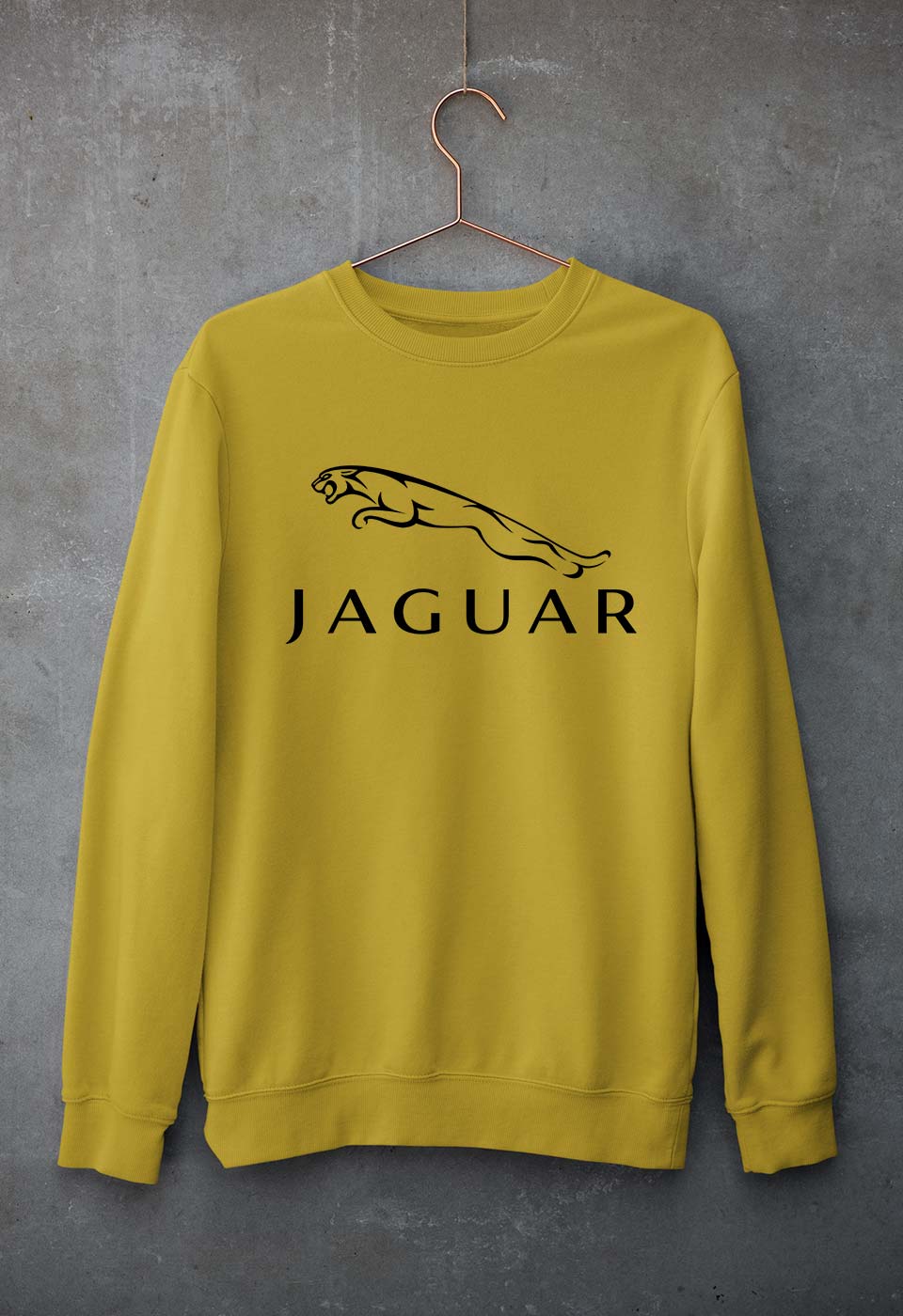 Jaguar Unisex Sweatshirt for Men/Women-Mustard Yellow-Ektarfa.online
